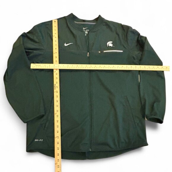 Nike Michigan State Spartans Jacket Mens Extra Large Green Track Top Windbreaker - Picture 10 of 12